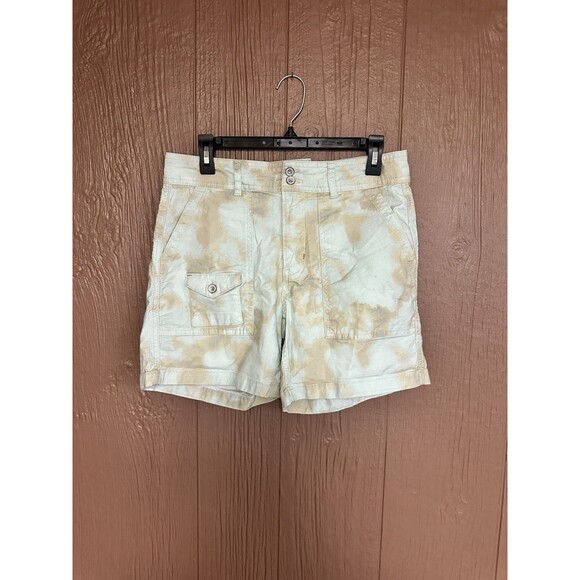 Anthropologie Women Wanderer Utility Shorts Blue Brown Size 28 Hiking Outdoor - Picture 1 of 5
